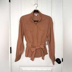 NWT Nine West Brown Utility Jacket
